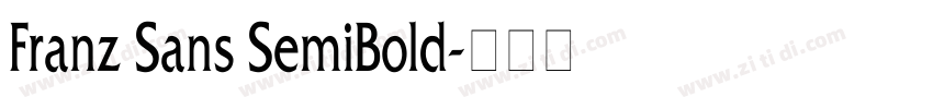 Franz Sans SemiBold字体转换